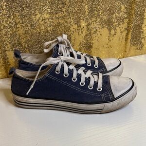 Classic Navy Canvas Sneakers